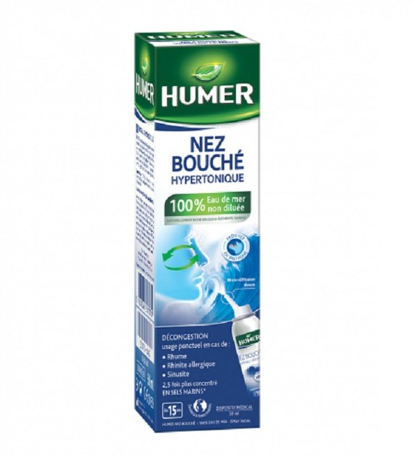 HUMER SPRAY NEZ BOUCHE HYPERTONIQUE 50ML Santepara