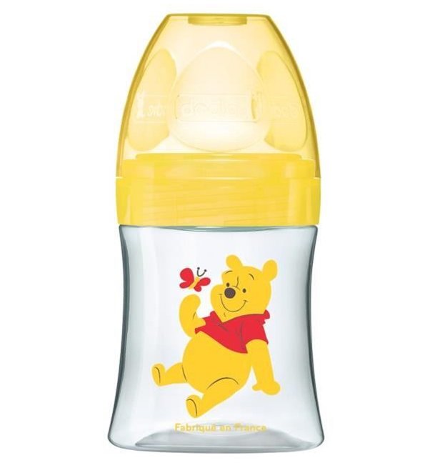 Dodie – Biberon Disney Baby Winnie l'Ourson Sensation+ Anti-colique tétine  plate (0-6 M) – 150 ml – Santepara